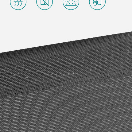 SONGMICS Sun Lounger Sun Lounger Garden Chair with Sun Canopy Adjustable Backrest Foldable Lightweight 55 x 193 x 31 cm Loadable up to 150 kg Garden Balcony and Terrace Anthracite GCB19GYV1