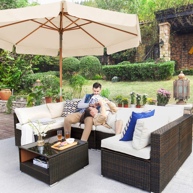 SONGMICS parasol 300 cm, octagonal garden parasol