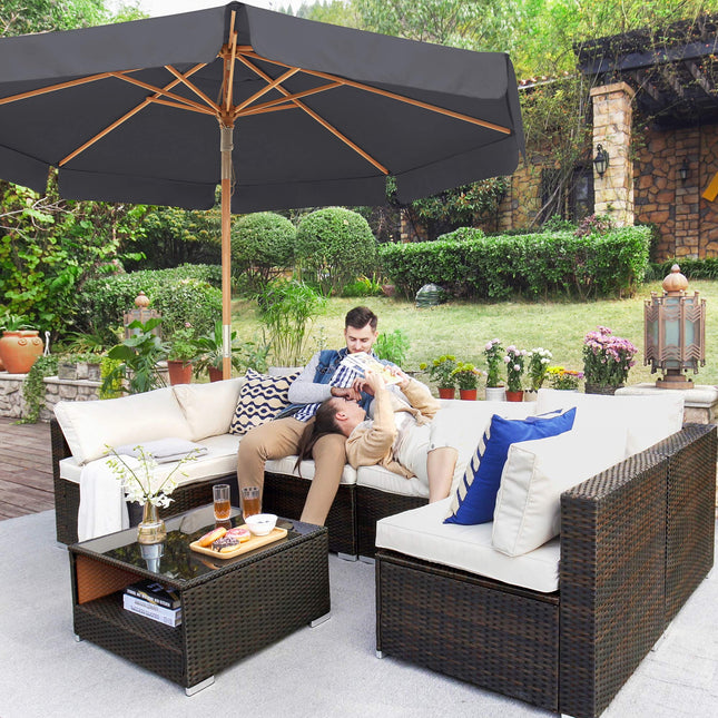 SONGMICS Parasol 300 cm, octagonal garden parasol