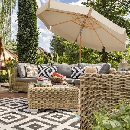 SONGMICS Sonnenschirm 300 cm, achteckiger Gartenschirm