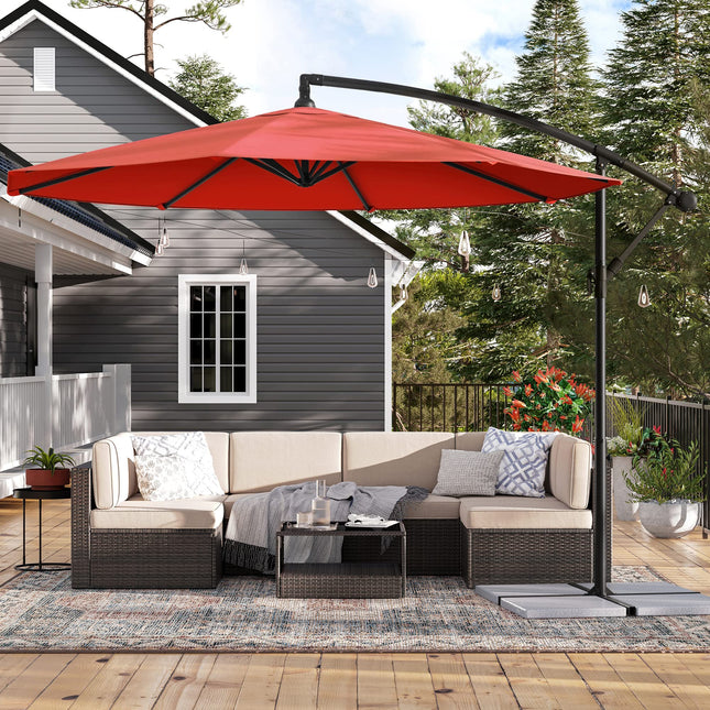 SONGMICS Sunshade, traffic light umbrella Ø 3 m