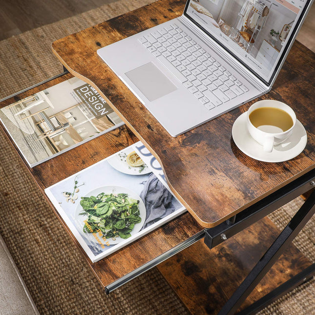 VASAGLE Computertafel, Z-vormig bureau, compact