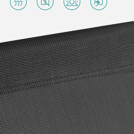 SONGMICS Sonnenliege, Sonnenliege, Gartenstuhl, extra groß, 71 x 200 x 38 cm, belastbar bis 150 kg, mit Kopfstütze und Baldachin, verstellbare Rückenlehne, klappbar, für den Garten, Anthrazit, GCB22GYV2