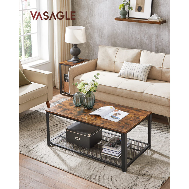 VASAGLE LCT61X Salontafel in industrieel design, televisietafel
